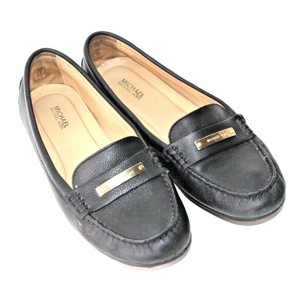 Michael Kors Shoes - MICHAEL KORS Everett Black Pebbled Loafer Leather Slip-On Women's Shoes Sz 8.5M